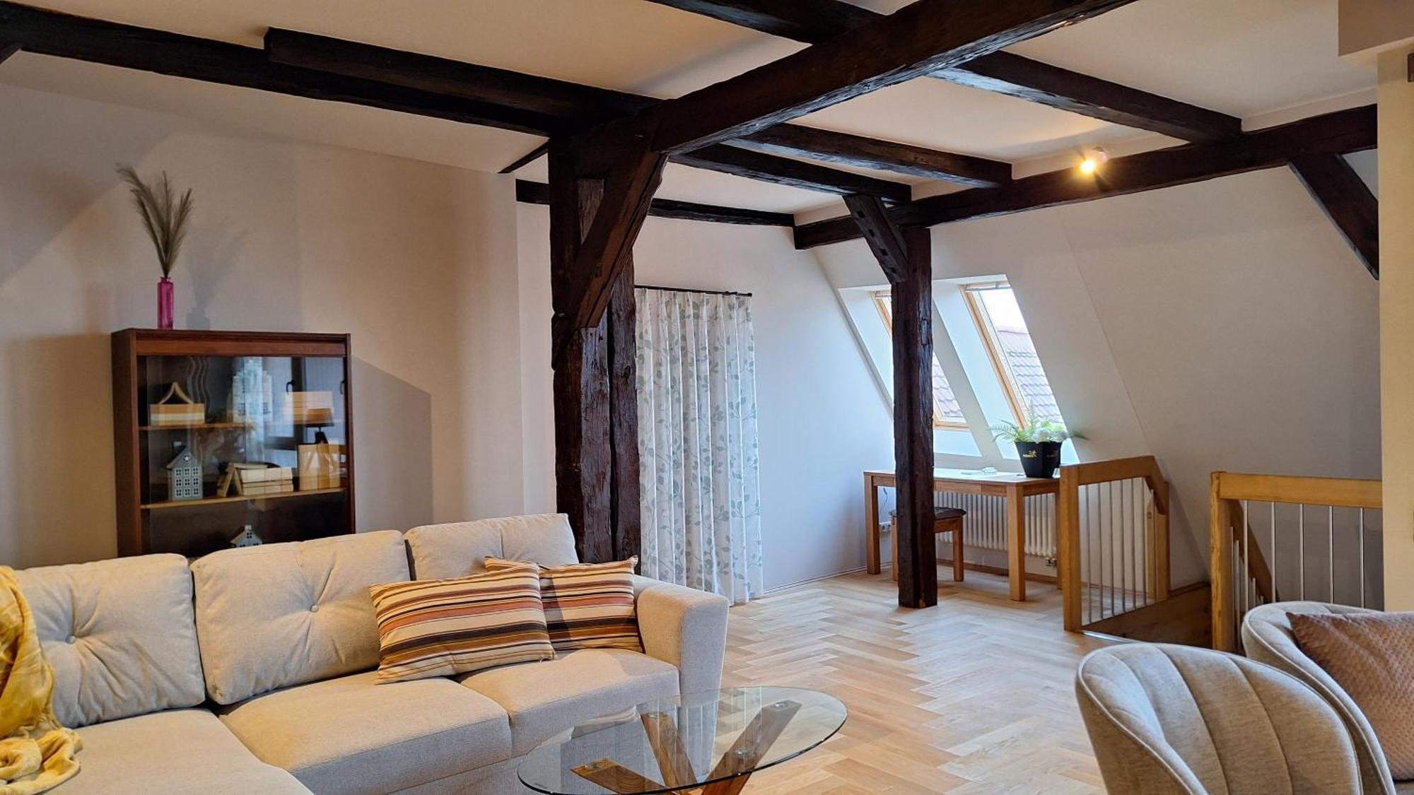 Stadtpalais Bellevue-Suite 3- Zimmer- Maisonettewohnung Mit Dachterrasse Maximal 4 Personen เบาท์เซน ภายนอก รูปภาพ