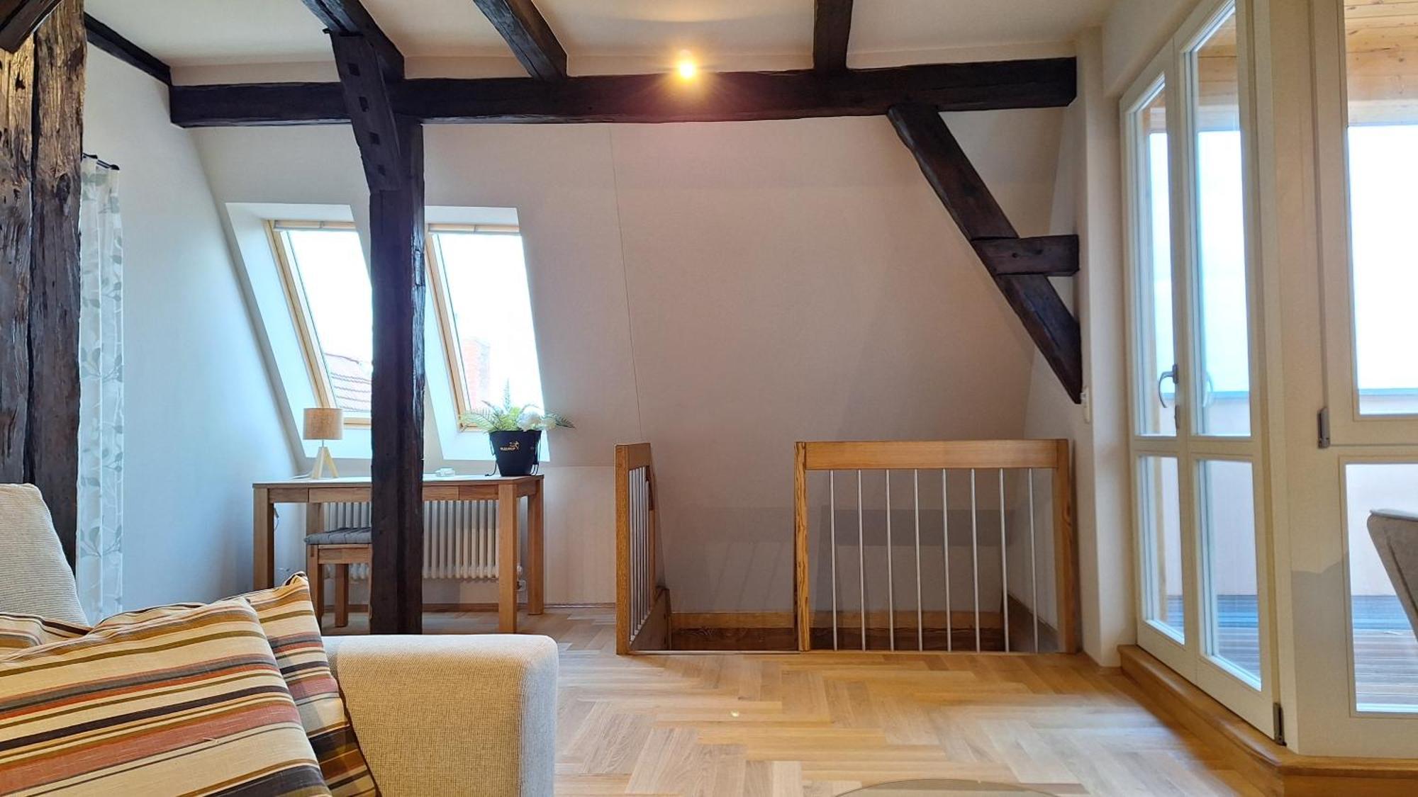 Stadtpalais Bellevue-Suite 3- Zimmer- Maisonettewohnung Mit Dachterrasse Maximal 4 Personen เบาท์เซน ภายนอก รูปภาพ
